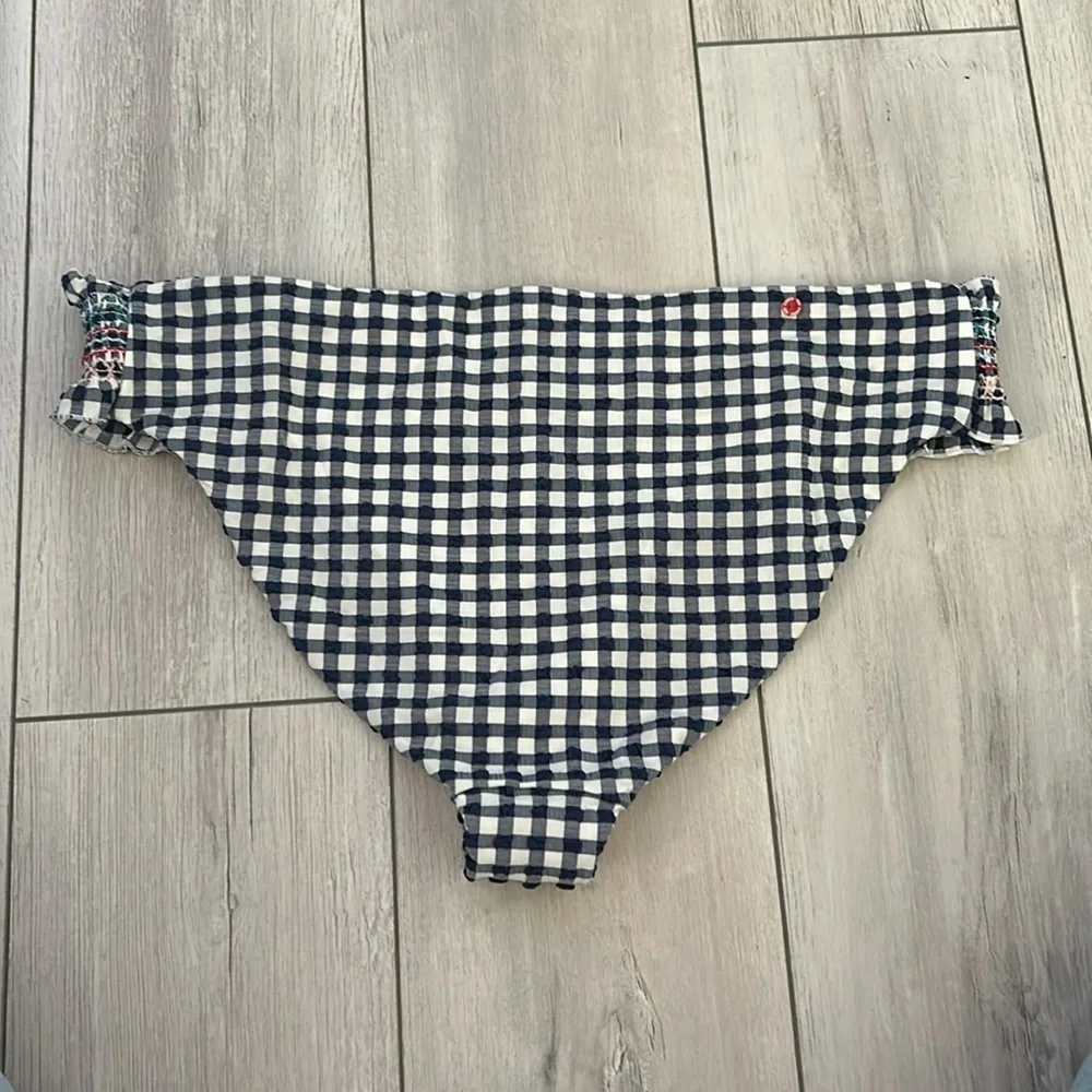 Red Carter gingham check swim bikini bottoms size XL